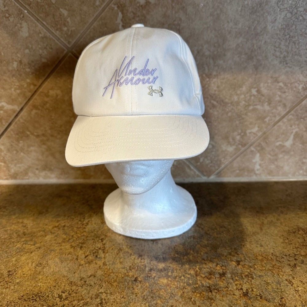 Under Armour Women's Hat Adjustable Strapback‎ UA Free Fit White Casual Cap NEW